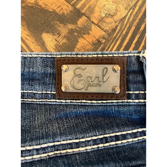 Earl Jean Jeans Capri Women 16P Y2K Grunge Thick Stitch Petite Western Cowgirl - Picture 10 of 12